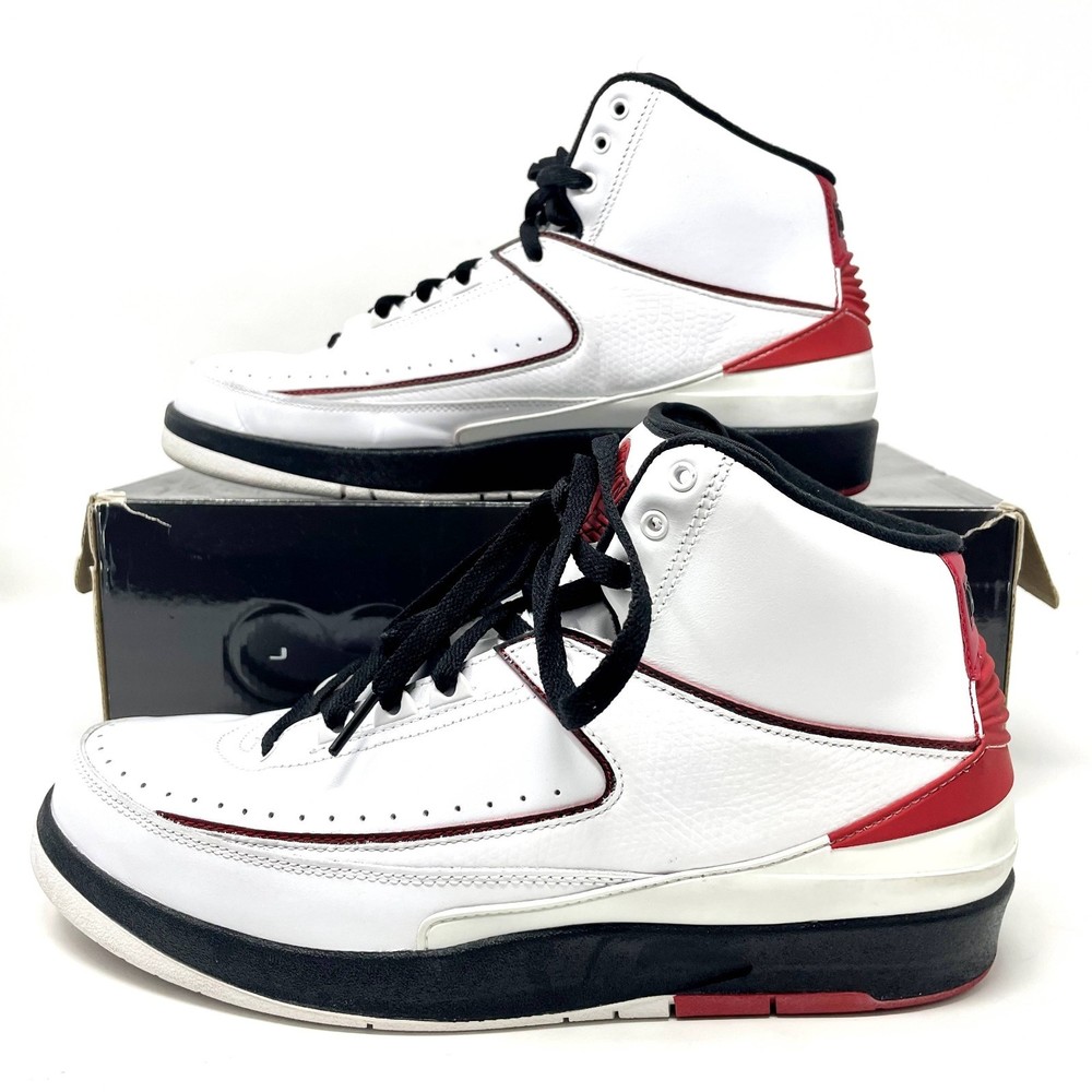 Air Jordan 2 Retro QF 'White Varsity Red'‎ 2009 - 395709 101 Men's Size 10.5